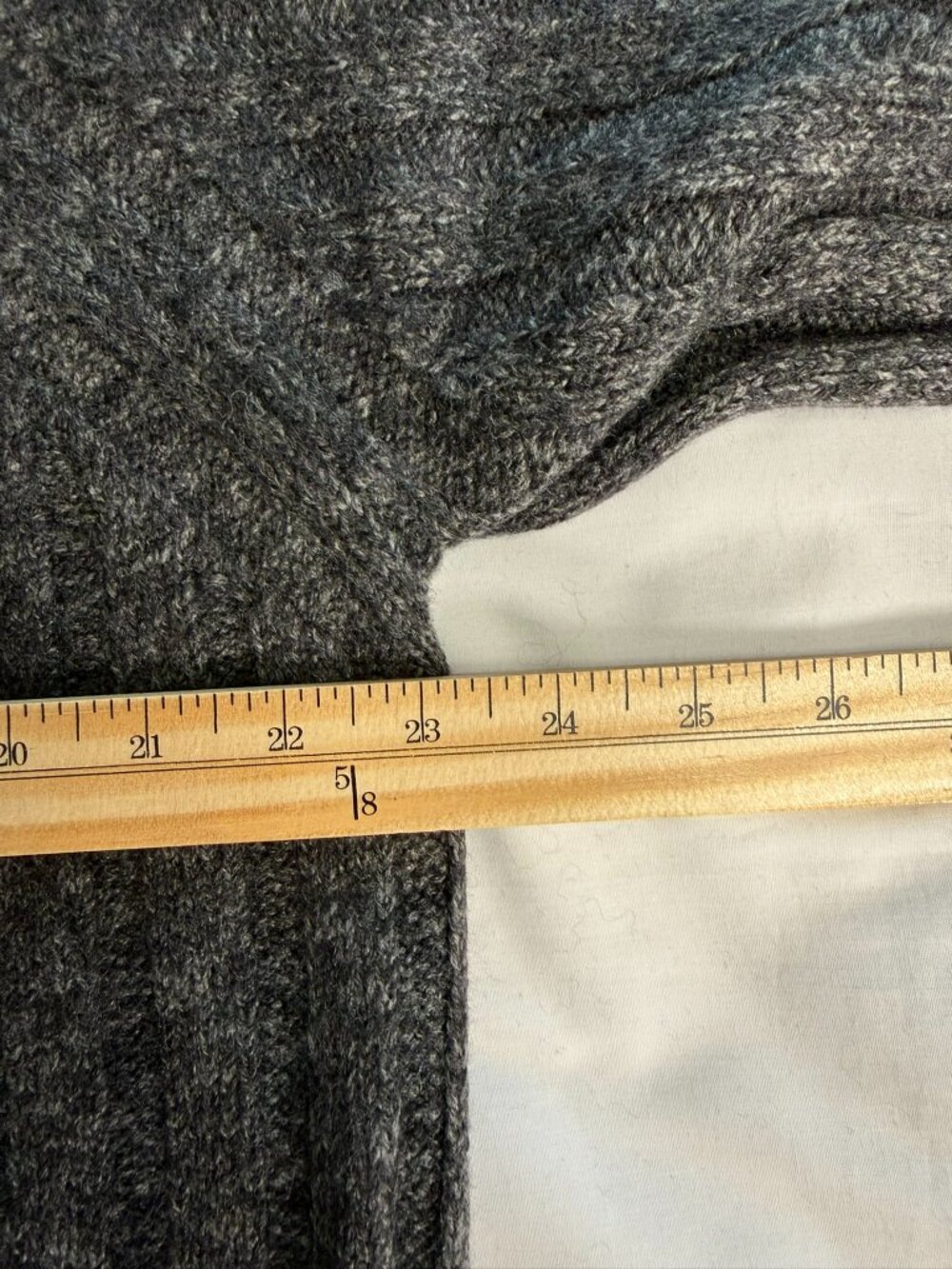 Vintage Banana Republic 100% Merino Wool Ribbed Turtleneck Sweater Gray Size XL - Picture 6 of 8